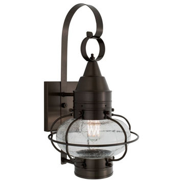 Norwell Lighting 1513-BR-CL Classic Onion - One Light Small Outdoor Wall Mount