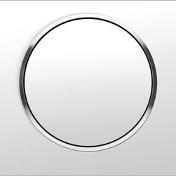 Geberit White with Polished Chrome Ring Sigma10 Flush Plate - Bathroom Fixtures