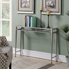 Convenience Concepts Gold Coast Julia Hall Console Table in Silver Metal Frame