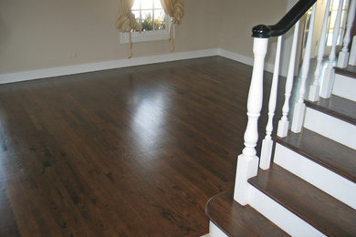 Red Oak Wood Floors with Spice Brown Stain