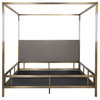 Aspen Acrylic Canopy King Bed Gold/Gray