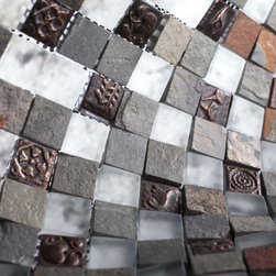 Glossy and Matte Nature Rock Square Stones Porcelain Mosaic Tiles - Home Accessories & Decor