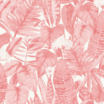 Tropical Peel and Stick Wallpaper, 28 Sq. ft., Pink Lemonade