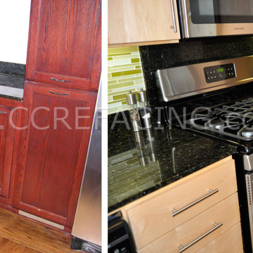 San Francisco reface with Natural Maple slab doors