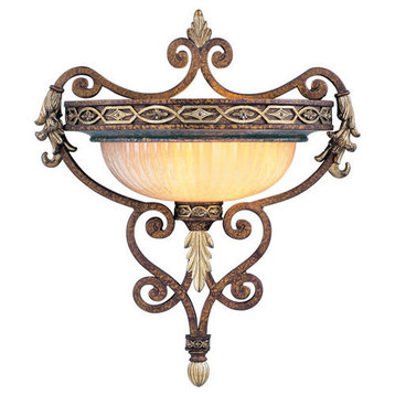 Seville Wall Sconce, Palatial Bronze With Gilded Accents