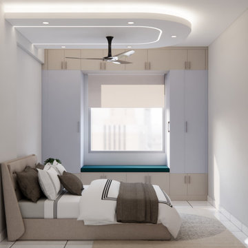 Pastel Purple Bedroom Storage Design