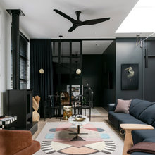 black and white rooms