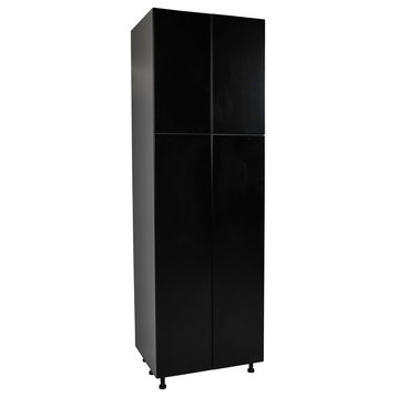 30 x 90 Utility Cabinet-Four Door-with Black Matte door