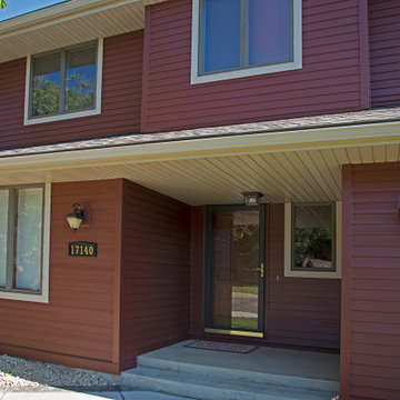 New door in sheltered entry