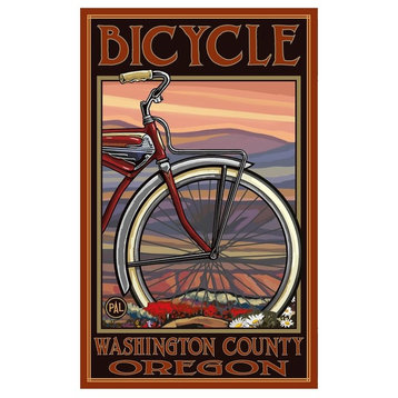 Paul A. Lanquist Washington County Oregon Old Half Bike Art Print, 12"x18"