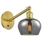 Innovations Lighting - Innovations Lighting 317-1W-SG-G93 Fenton, 1 Light Wall In Art Nouveau S - The Fenton 1 Light Sconce is part of the BallstonFenton 1 Light Wall  Satin GoldUL: Suitable for damp locations Energy Star Qualified: n/a ADA Certified: n/a  *Number of Lights: 1-*Wattage:100w Incandescent bulb(s) *Bulb Included:No *Bulb Type:Incandescent *Finish Type:Satin Gold