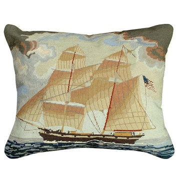 Throw Pillow JAMES GUY EVANS Brig Georgiana Licensed by Colonial