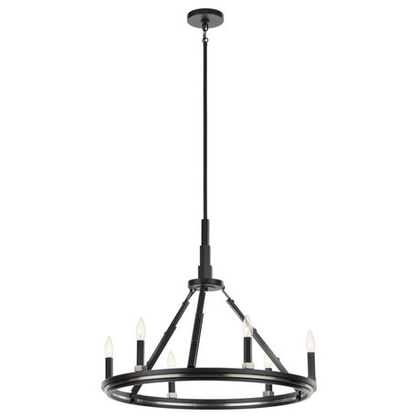 Kichler Emmala 6-Light Transitional Chandelier in Black