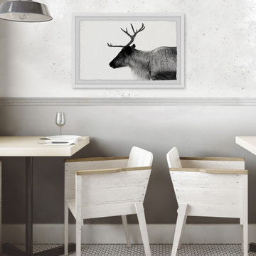 "Antler Profile" Framed Painting Print