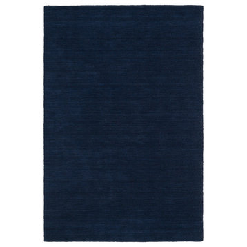 Kaleen Hand Made Renaissance Wool Rug, Navy, 7'6"x9'