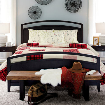 Arch Charcoal Queen Bed