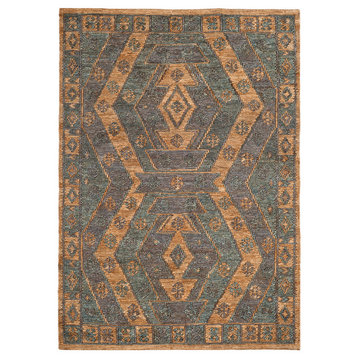 Safavieh Couture Organica Collection ORG701 Rug, Slate/Natural, 5'x8'