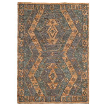 Safavieh Organica Collection ORG701 Rug, Slate/Natural, 5' X 8'