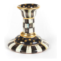 Courtly Check Column Candlestick | MacKenzie-Childs - Candleholders