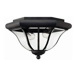 2 Light Flush Mount lighting by Hinkley San Clemente in Museum Black color - Lighting