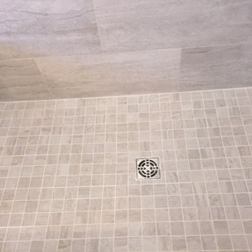 Ceramic tile shower floor