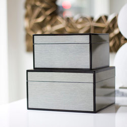 Lacquered Silver Grain Lined Box - Decorative Boxes