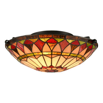 flush mount stained glass light fixtures