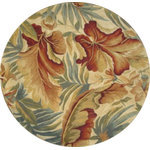 KAS Rugs & Home - Sparta 3130 Ivory Paradise Rug, 7'6" Round - Sparta 3130 Ivory Paradise 7'6" Round. Hand-Tufted of 100% Wool with Cotton Backing. Made in China. Vacuum regularly & spot clean stains. Professional cleaning recommended periodically.