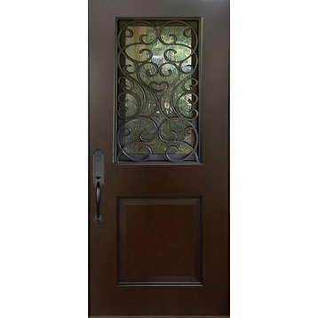 Forever Doors, Exterior Front Entry Composite Double Door PCDC07, 36"x80",BOTH