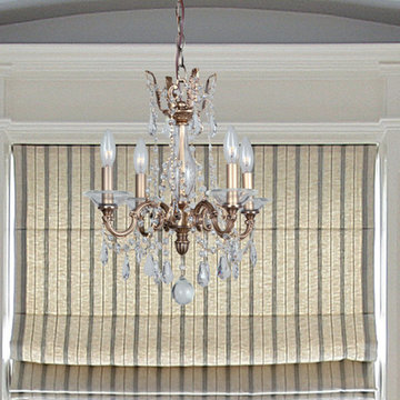 Delancey Collection 4-Light 16" Roman Bronze Chandelier with Clear Hand Cut Crys