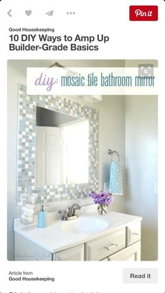 Large Builder Grade Frameless Vanity Mirror, Where To Recycle Bathroom Mirrors