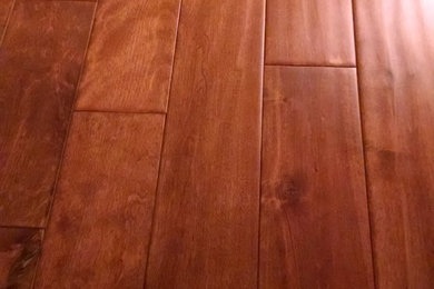 Birch hardwood floor installation