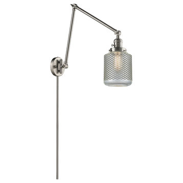 Stanton 1-Light LED Swing Arm Light, Brushed Satin Nickel