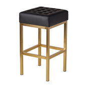 Jezebel Champagne Gold Stool, Black, Bar Height