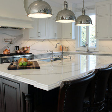 Face framed, solid wood painted kitchen remodeling. Thornhill 2019