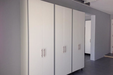 Inspiration for an industrial garage remodel in Miami