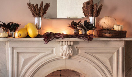 A Brooklyn Mantel Celebrates the Harvest Festival for Thanksgiving