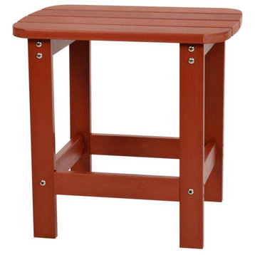 Flash Furniture Charlestown Red Adirondack Side Table JJ-T14001-RED-GG