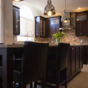 Chocolate and Vanilla Shaker Kitchen