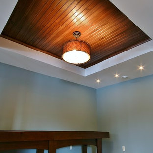 Ideas para sótanos | Diseños de sótanos modernos con chimenea lineal