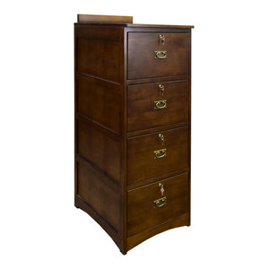 Oxford 4 Drawer Black File Cabinet Traditional Filing Cabinets By Luxe Home Decorators