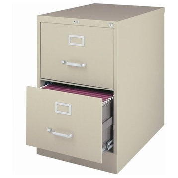 Scranton & Co 26.5" 2-Drawer Metal Legal Width Vertical File Cabinet in Beige