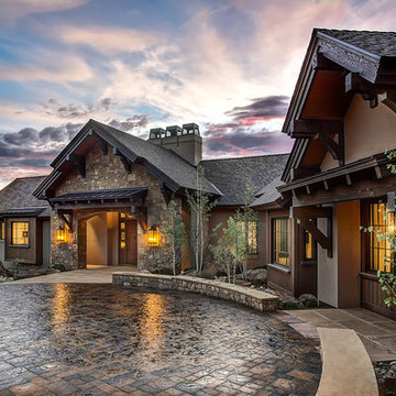 Rustic Country French- Entry Courtyard