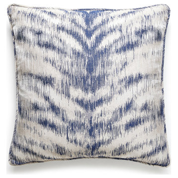 Safari Weave Pillow, Indigo, 22" X 22"