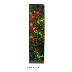Chinese Porcelain Humming Birds Wall Hanging Art - Home Decor