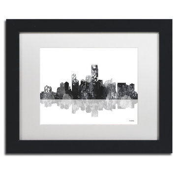Watson 'Jersey City, NJ Skyline' Art, Black Frame, 11"x14", White Matte