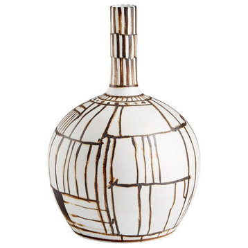 Cyan Lighting Risse - 11.75 Inch Vase, Ebony/White Finish