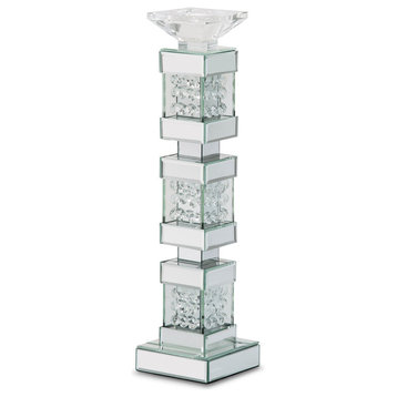 AICO Montreal Mirrored/Crystal Candle Holders, Tall Set of 2 FS-MNTRL151-PK2