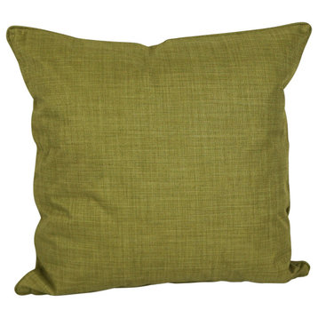 25" Double-Corded Polyester Square Floor Pillows With Inserts, Set of 2, Avocado