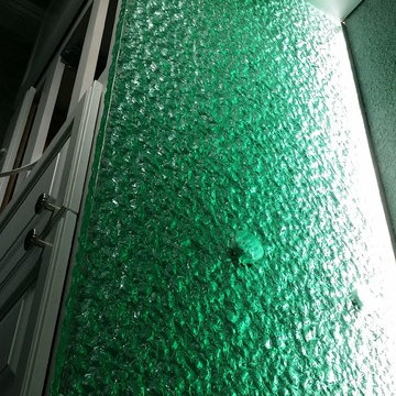 glass countertops backsplashes